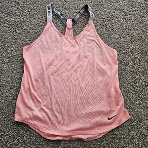 Nike dri fit tank, coral, small